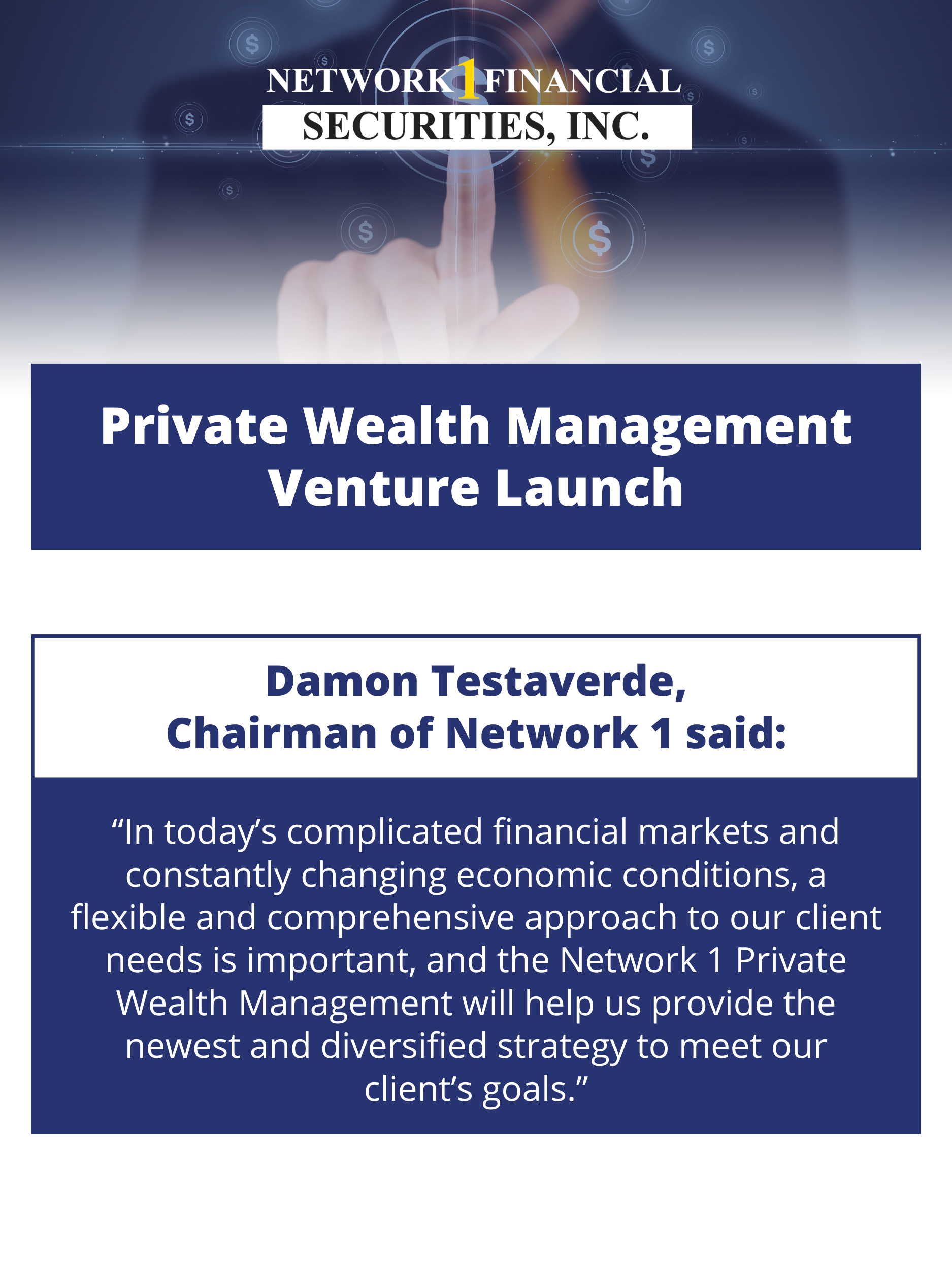 Private Wealth Management Venture Launch